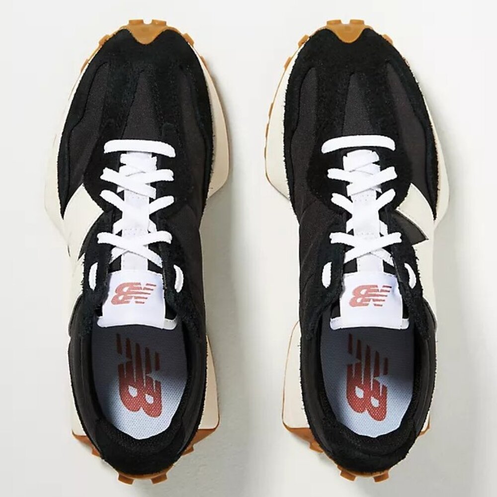 New Balance Women's Black and Cream Retro-Style Sneakers - Picture 12 of 16